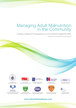Managing Adult Malnutrition in the Community