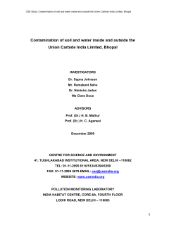 Contamination of soil and water inside and outside the Union