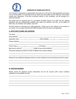 Teacher Application - Lighthouse Preparatory Academy