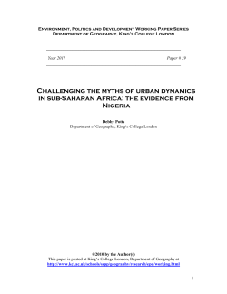 the evidence from Nigeria