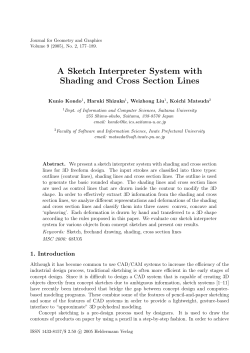 A Sketch Interpreter System with Shading and Cross Section Lines