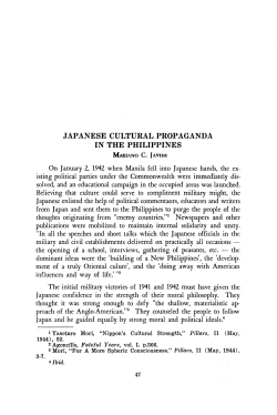 Japanese cultural propaganda in the Philippines