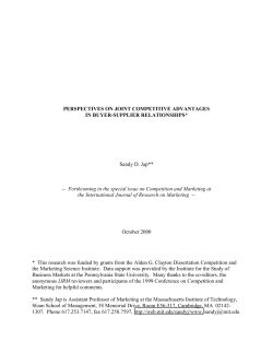 THE RISE AND FALL OF COMPETITIVE ADVANTAGES