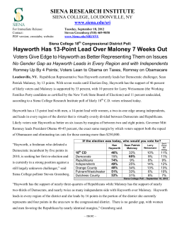 Press Release - Siena College