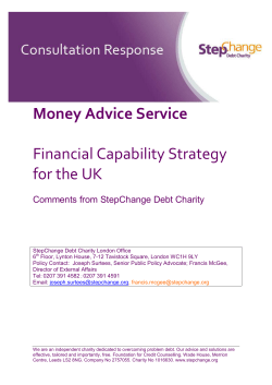 Money Advice Service Financial Capability Strategy