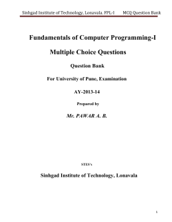 FPL-I Final Question Bank