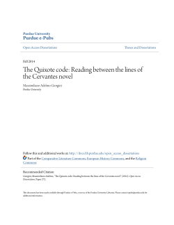 The Quixote code: Reading between the lines of - Purdue e-Pubs
