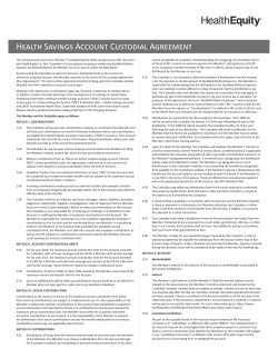 Health Savings Account Custodial Agreement