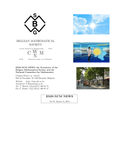 2014 - of the Belgian Mathematical Society