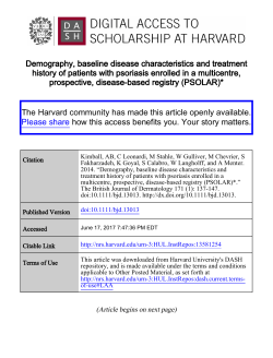 Demography, baseline disease characteristics and treatment history