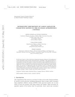 Microscopic description of large amplitude collective motion in the