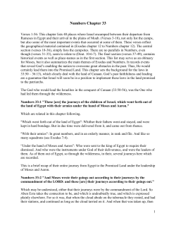 Numbers Chapter 33 - Discover Revelation