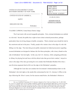 UNITED STATES DISTRICT COURT SOUTHERN DISTRICT OF