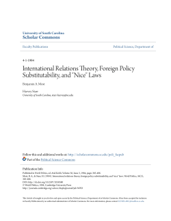 International Relations Theory, Foreign Policy Substitutability, and