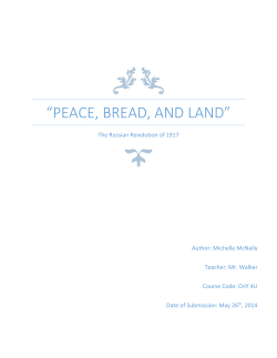 Peace, Bread, and Land
