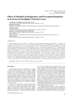 Effect of Menthol on Respiratory and Perceptual Responses to