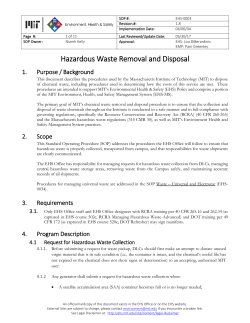 Hazardous Waste Removal and Disposal