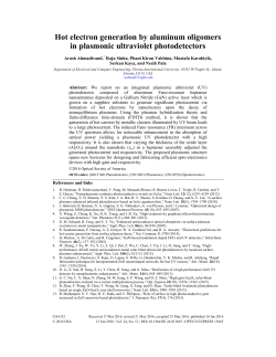 Hot electron generation by aluminum oligomers in plasmonic