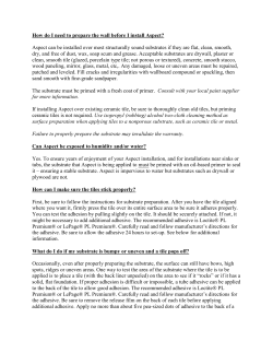 How do I need to prepare the wall before I install Aspect? Aspect