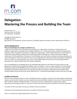 Delegation: Mastering the Process and Building the Team