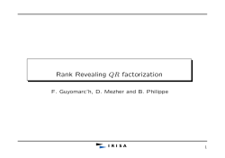 Rank Revealing QR factorization