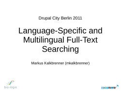 Language-Specific and Multilingual Full-Text Searching