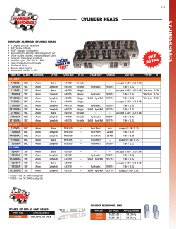 C Y LIN D ER H EA D S CYLINDER HEADS
