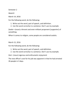 1. Write out the word, part of speech, and definition