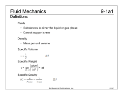 Fluid Mechanics Review