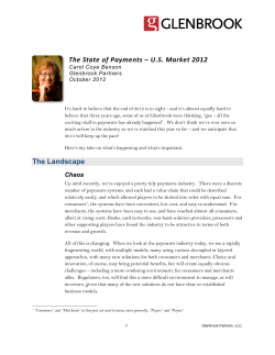the state of payments &ndash; us market 2012