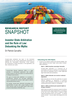 Investor-State Arbitration and the Rule of Law