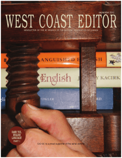 damn you, english language! - Editors` Association of Canada