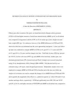 RETIRED COLLEGIATE ARTISTIC GYMNASTS RETAIN HIGH