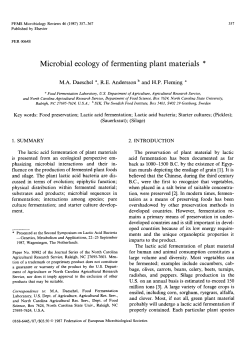 Microbial ecology of fermenting plant materials
