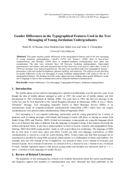 Gender Differences in the Typographical Features Used in