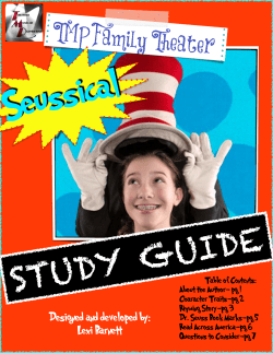 cweb study guide - Tacoma Musical Playhouse
