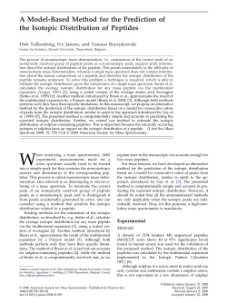 A Model-Based Method for the Prediction of the Isotopic Distribution