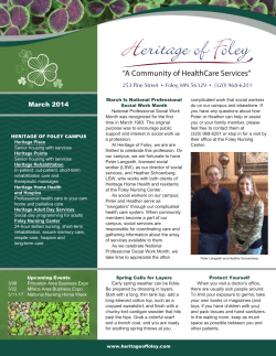 March 2014 - Heritage of Foley