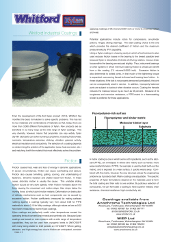 Whitford Industrial Coatings Friction