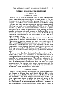 THE AMERICAN` SOCIETY OF ANIMAL PRODUCTION 85 FLORIDA