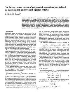 On the maximum errors of polynomial approximations defined by
