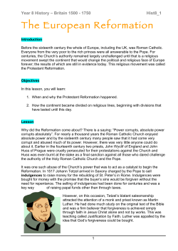 The European Reformation