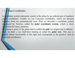 1.3 Polar Coordinates