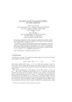 Geometric proofs of numerical stability for delay equations