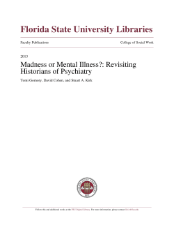 Madness or Mental Illness? Revisiting Historians of