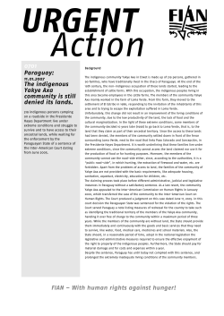 0701 Paraguay: The indigenous Yakye Axa community is still
