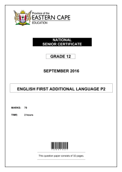 English FAL P2 - ecexams.co.za