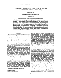 The Influence of Groundwater Flow on Thermal
