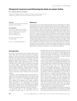 Temporal resource partitioning by bats at water holes