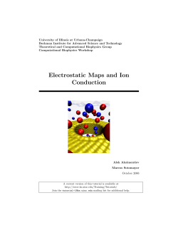 Electrostatic Maps and Ion Conduction